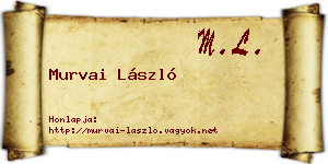 Murvai László névjegykártya