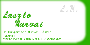 laszlo murvai business card