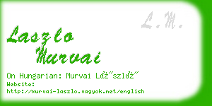 laszlo murvai business card